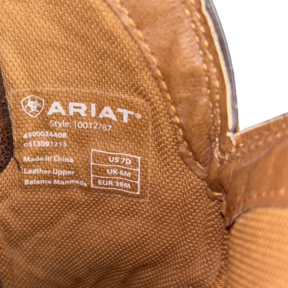 Ariat Cowboy Boots Men's US 7 D Style 10012787‎ Brown Leather Western - Picture 7 of 8